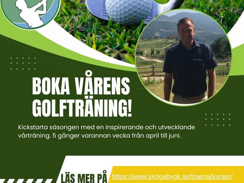Boka vårens golfträning med Fredrik!