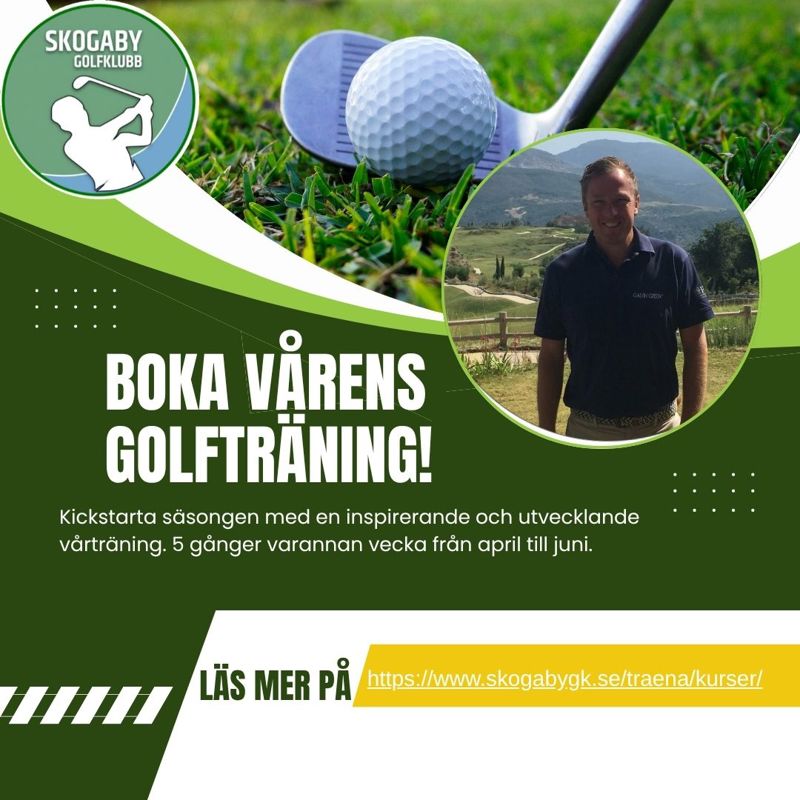 Boka vårens golfträning med Fredrik!