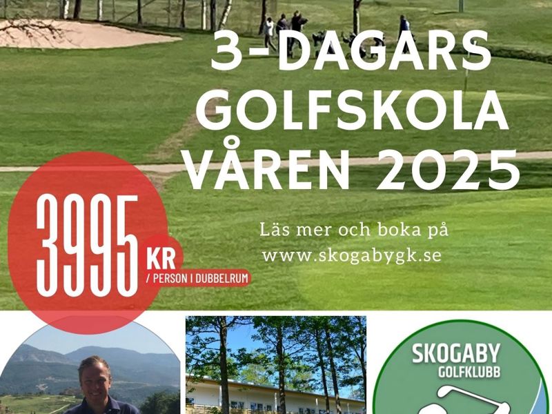 3-dagars golfskola april och maj 2025