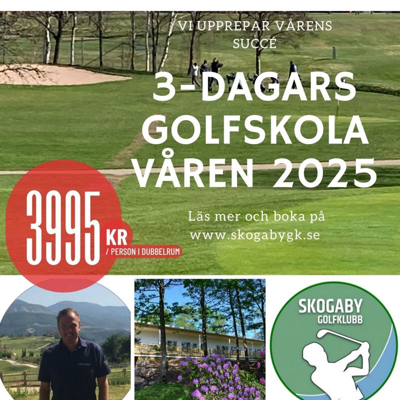 3-dagars golfskola april och maj 2025
