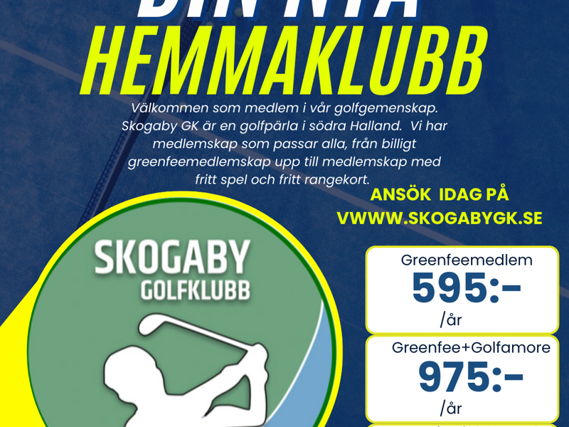 Bli medlem i Skogaby GK