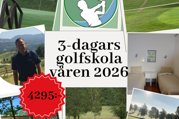3-dagars golfskola april och maj 2026