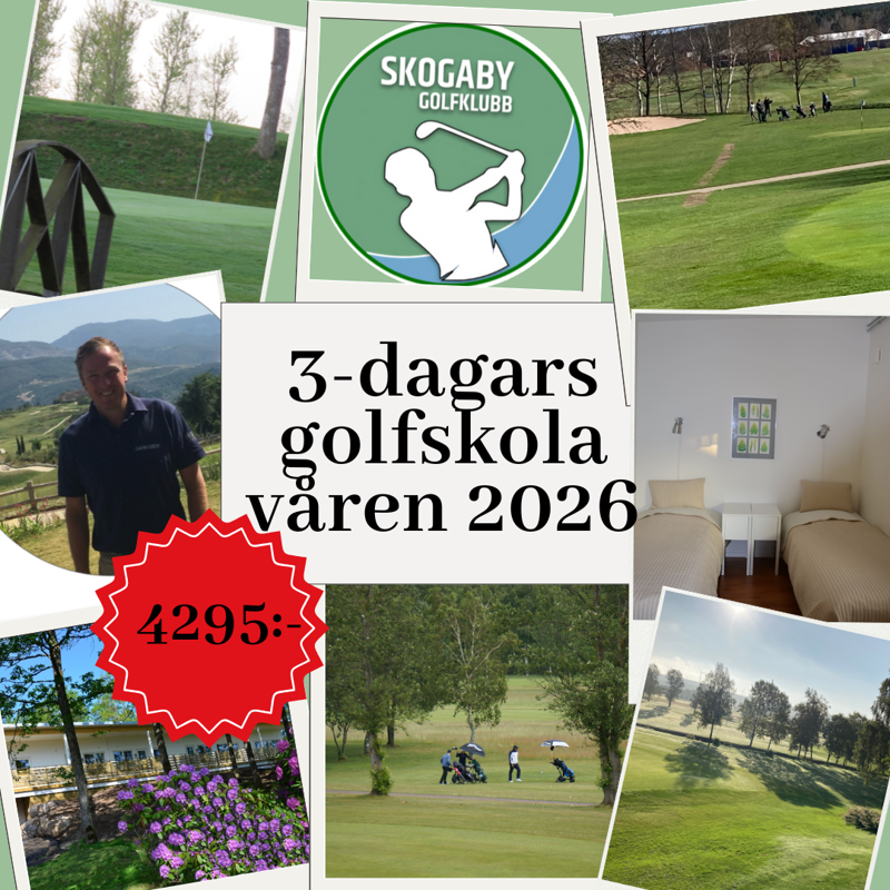 3-dagars golfskola april och maj 2026