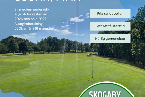 Medlemskap 2026-2027 för 530 kr/månad