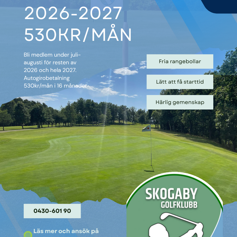 Medlemskap 2026-2027 för 530 kr/månad