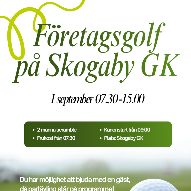 Företagsgolf 1 sept