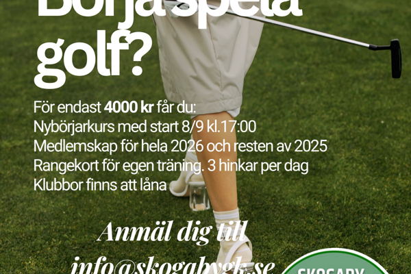 Kanonerbjudande för dig som vill börja spela golf