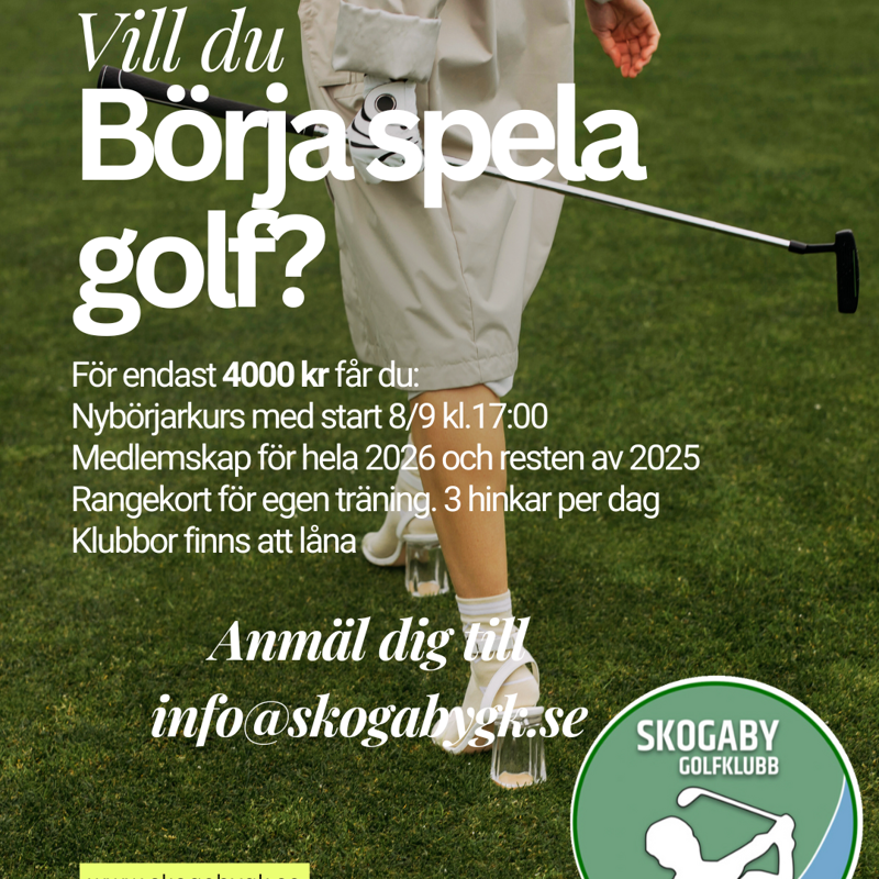 Kanonerbjudande för dig som vill börja spela golf