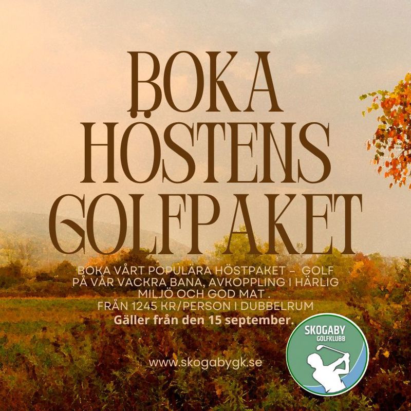 Boka höstens golfpaket