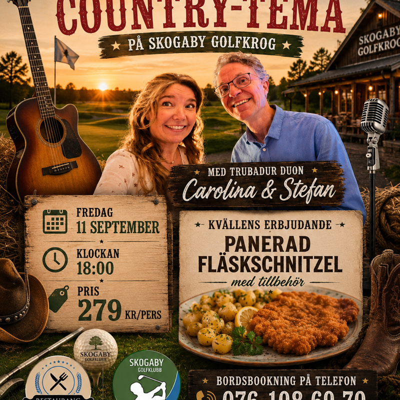 Countrykväll fre 11 sept
